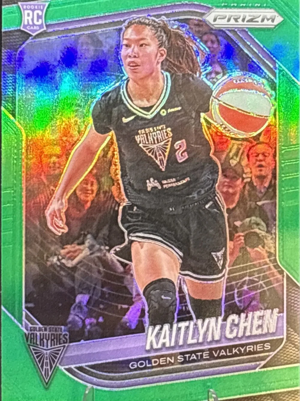 Panini Green Prizm Golden State Valkyries Kaitlyn Chenn Rookie Basketball Card